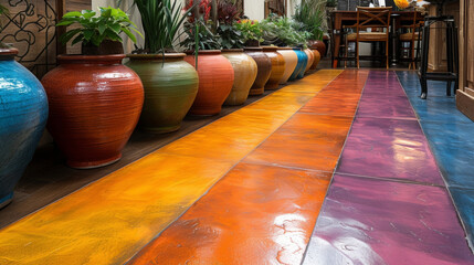 Say goodbye to boring and hello to bold with the striking colors and patterns achieved by acidstaining concrete floors.