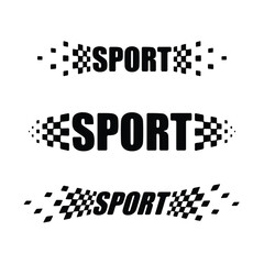 Checkered sport flags set