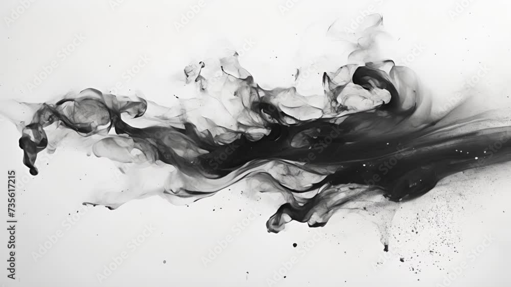Poster with a mind of its own the ink seeps and winds throughout the page creating a mesmerizing display of
