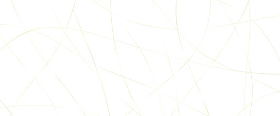Vector abstract simple white transparent background with gold lines, seamless luxury geometric premium golden random chaotic lines on background, banner presentation gold line.
