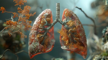Unveiling Unhealthy Lungs: Realistic Photos Depicting Respiratory Disorders