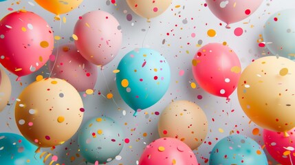 balloon party with a lot of colourful