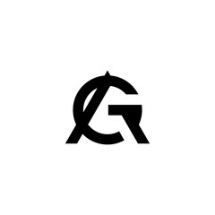 letter a g logo design graphic template
