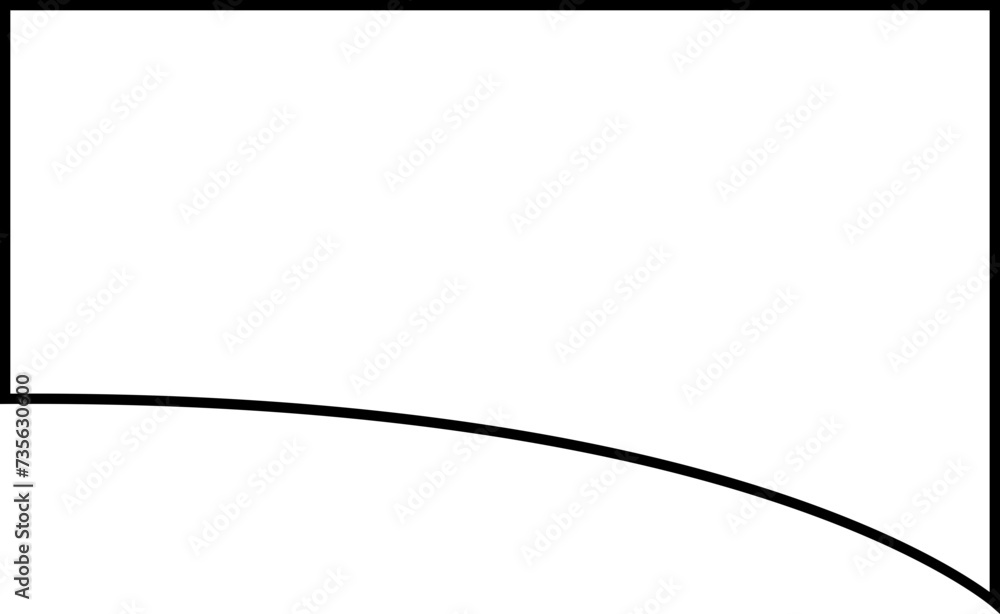 Poster border shape in outline style editable stock for website design. vector banner header and separator.