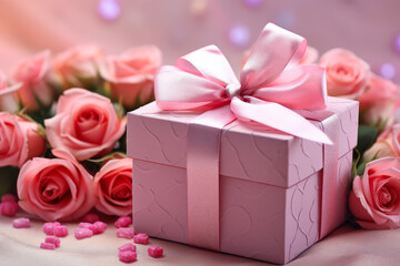 Romantic Gift with Roses and Heart Cookies