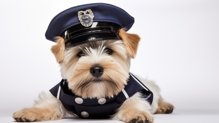 dog, Glen of Imaal Terrier in police uniform