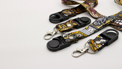 Cool yellow lanyard isolated