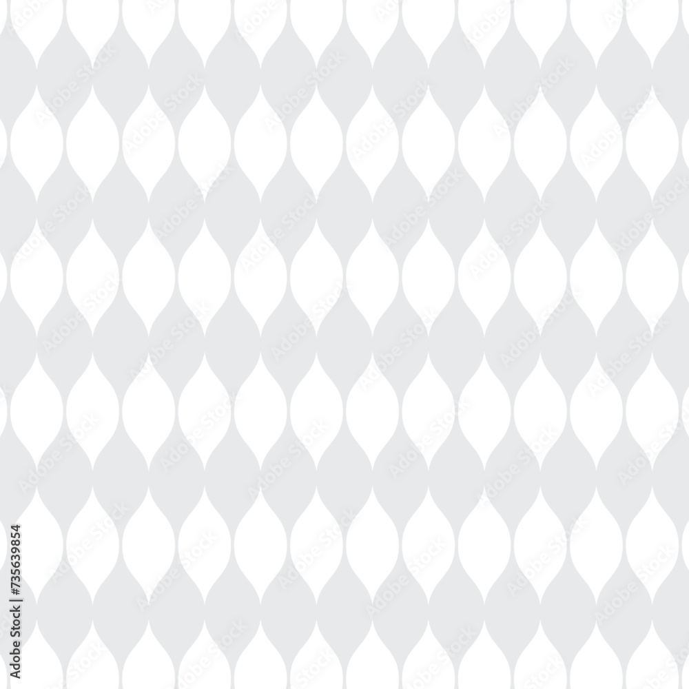 Poster abstract seamless repeatable light grey smooth wave line pattern on white.