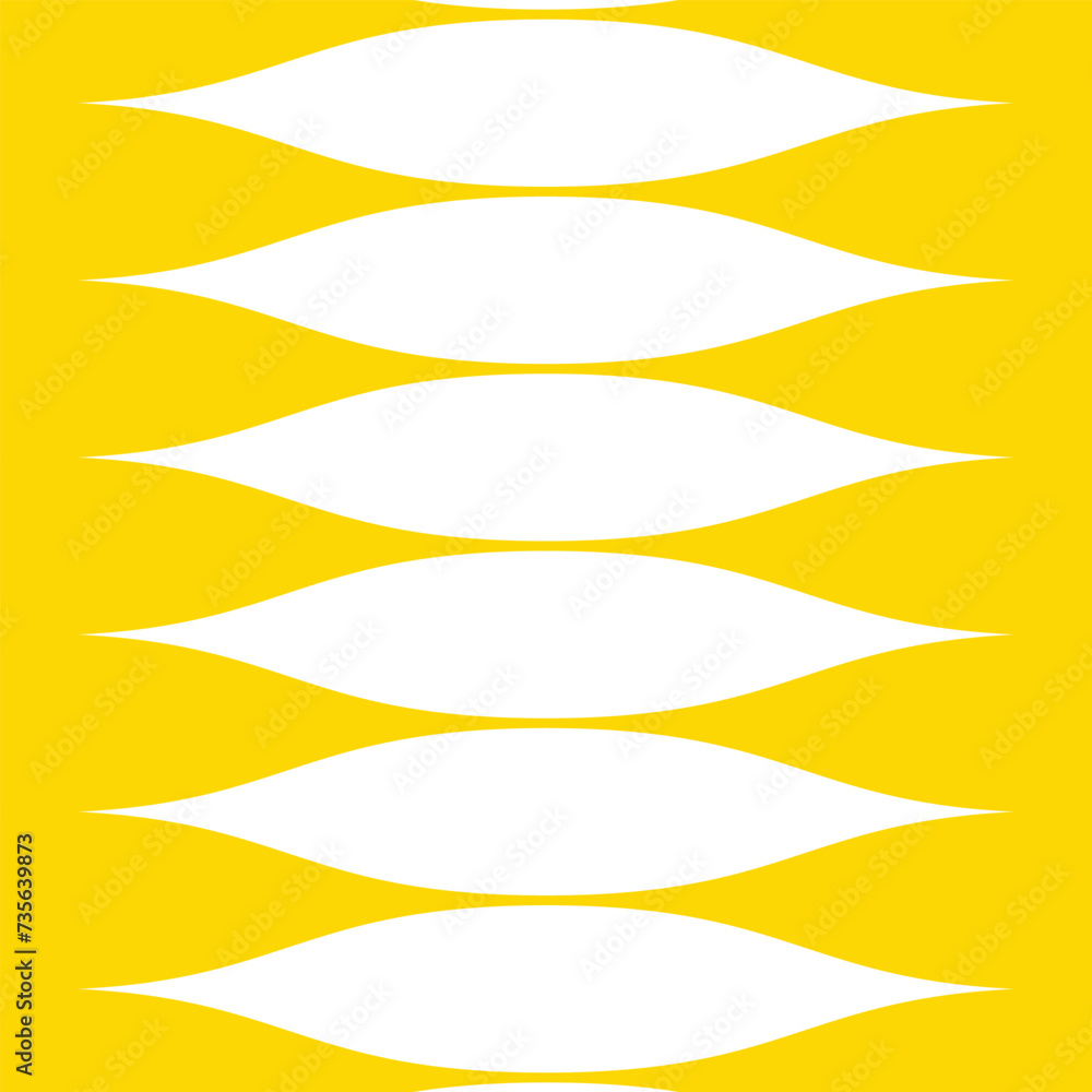 Poster abstract seamless repeatable gold smooth wave line pattern on white.