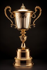 Fototapeta na wymiar Champion golden trophy cup background