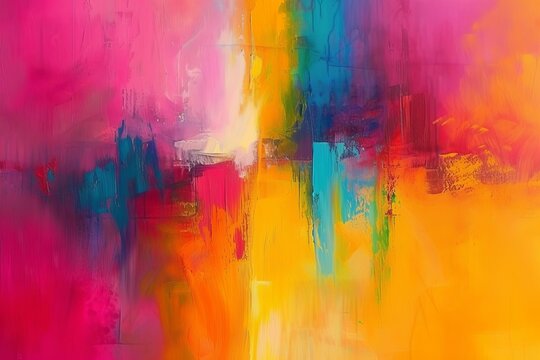 Abstract and vibrant painting Fantasy and artistic expression Colorful and creative concept