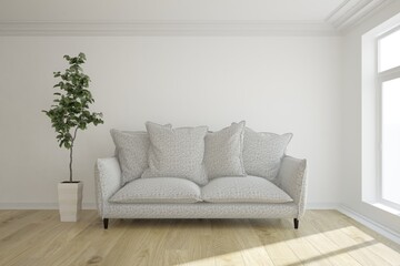 Modern interior design. 3D illustration