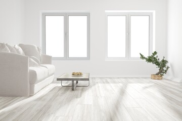 Modern interior design. 3D illustration