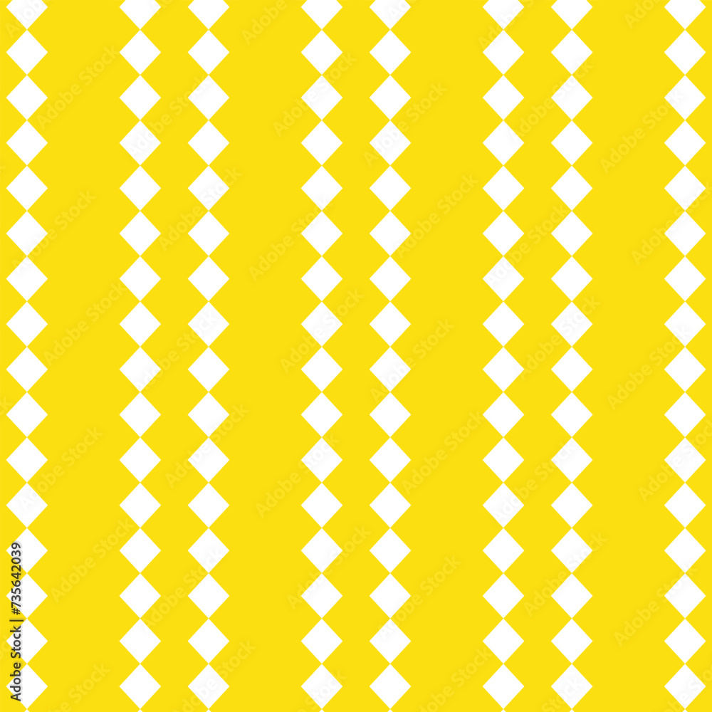 Poster abstract seamless repeatable yellow rhombus pattern on transparent bg.