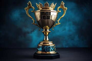 Fototapeta na wymiar Champion golden trophy cup background