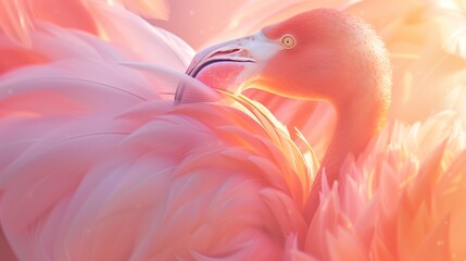 Wildlife close-up of a Flamingo