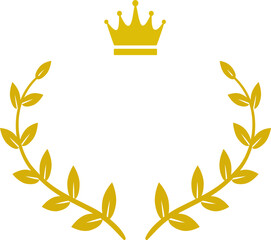 Laurel wreath and crown icon,
월계관과 왕관 아이콘