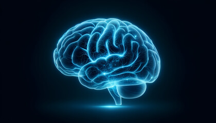 3D holographic brain illustration, glowing in the dark, symbolizing cutting-edge medical visualization.
Generative AI.
