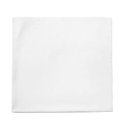 Pastry concept of white napkin isolated on plain backgound , suitable for food project.