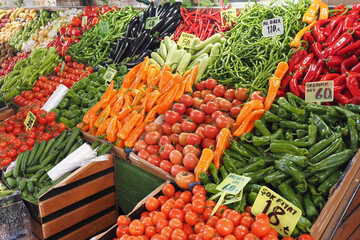  fruit stall at local market in Istanbul 