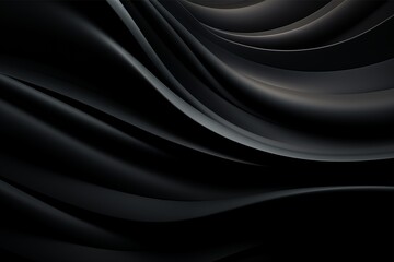 Fototapeta premium Black wave gradient color background. Black curve banner design. 