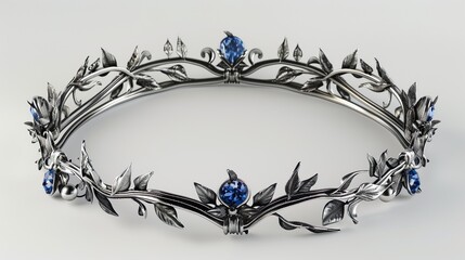 "Sapphire Majesty: The Silver Platinum Laurel Wreath"