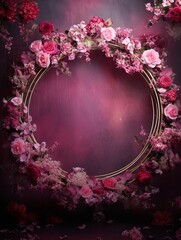 Floral Rings Digital Backdrop Background Digital Download Maternity Backdrop