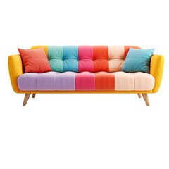 woden color sofa, png
