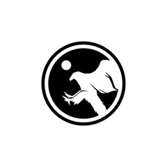 eagle logo design with sport style