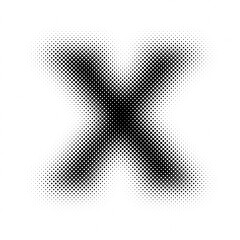 Halftone character font, English font