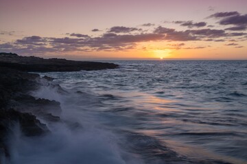 sunrise seascape at Cap de ses Salines on Mallorca's southernmost point