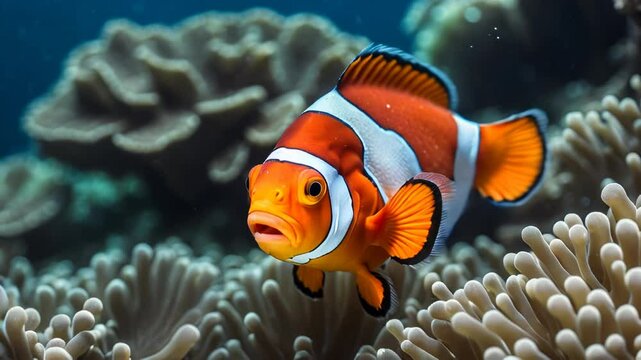 clownfish in the deep sea
