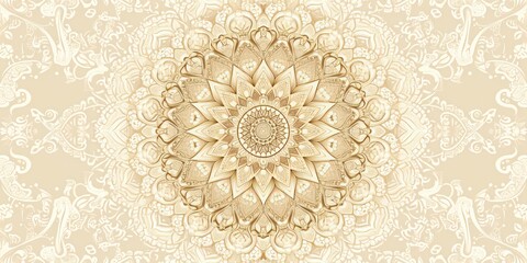 Intricate Kanok pattern against a beige backdrop, with the soft beige offering a gentle contrast to showcase the graceful and beautiful details of the pattern