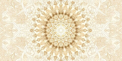 Intricate Kanok pattern against a beige backdrop, with the soft beige offering a gentle contrast to showcase the graceful and beautiful details of the pattern