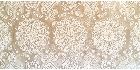 Intricate Kanok pattern against a beige backdrop, with the soft beige offering a gentle contrast to showcase the graceful and beautiful details of the pattern