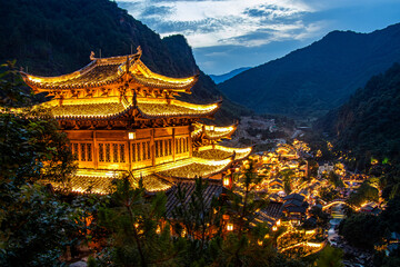 Chinese architecture at night