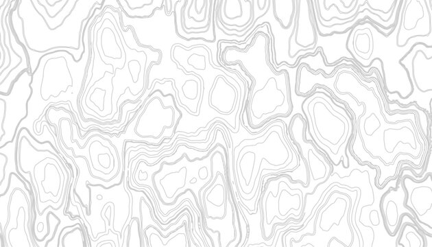 Seamless pattern with White sea map and topographic contours map background curved reliefs abstract background. Topographic map patterns, topography line map. White background with