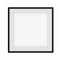 Close up view various size square photo frame isolated on plain background.