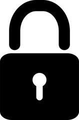 Lock and unlocked icons security padlock, password, privacy symbol for graphic design, logo, web site, social media, mobile app, ui illustration