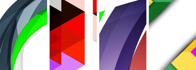 Minimal geometric abstract background with circles, lines and triangles