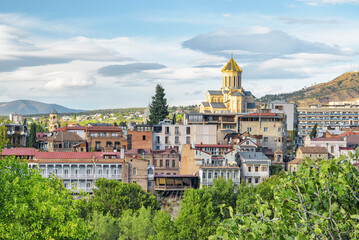 Awesome city view of Tbilisi, Georgia - obrazy, fototapety, plakaty