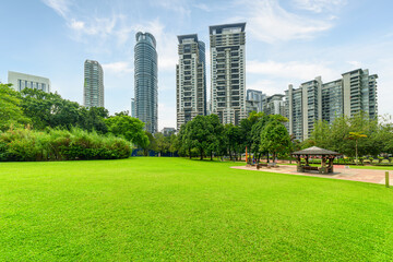 Amazing view of a green city park in Kuala Lumpur