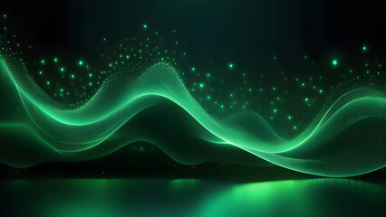 Particle Wave Background Abstract Banner