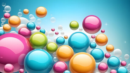 Abstract 3D Bubbles Background