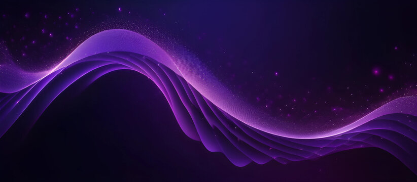 Purple Particle Wave Background Abstract Banner