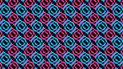 VJ 幾何学模様 回転 円 シンプル 青 紫 [別Verあり]