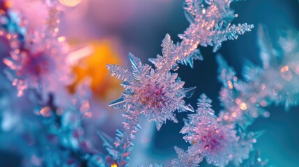 Microscopic view captures frozen water droplet in intricate detail under electron microscope. Ai Generated