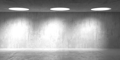 Abstract empty modern interior. Concrete walls - obrazy, fototapety, plakaty