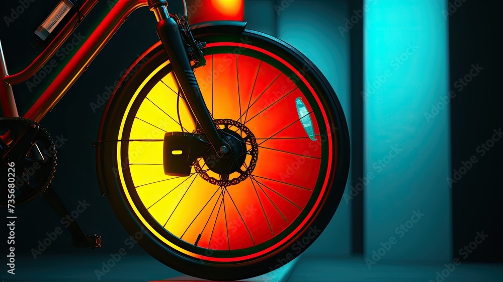 Poster collision warning systems for cyclists, solid color background