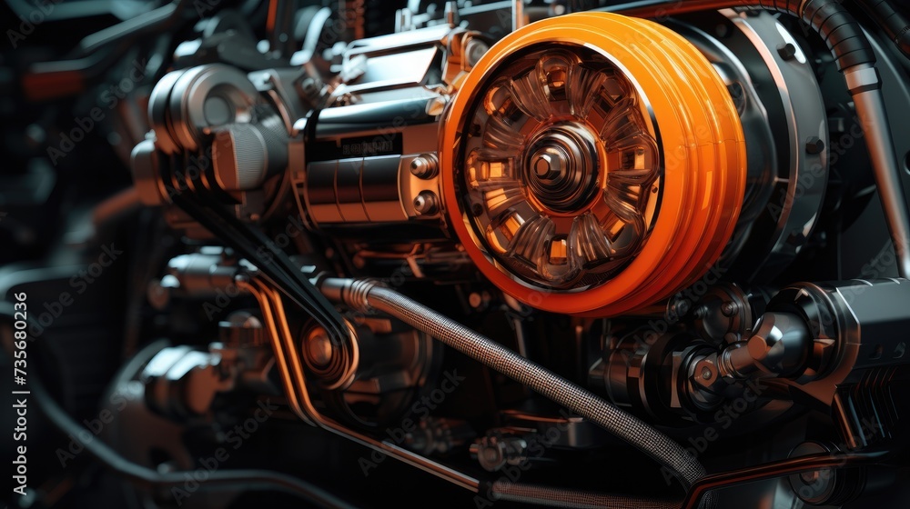 Poster advanced engine start stop systems, solid color background